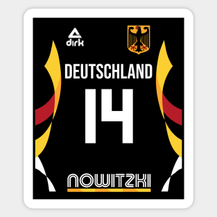 Dirk Nowitzki Retro Germany Euro National Basketball Fan Design Sticker